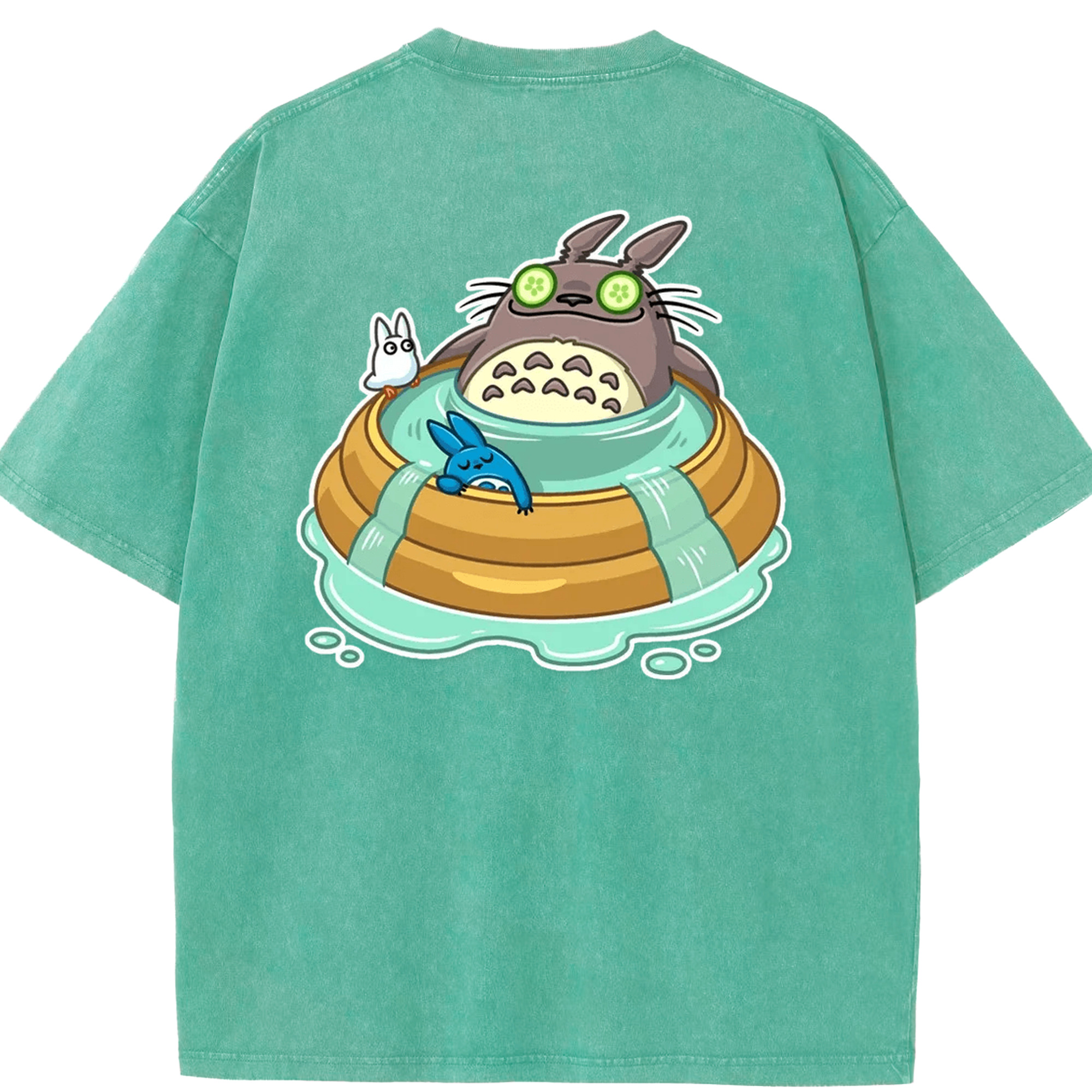 （画像用） となりのトトロ 草壁メイ 草壁サツキ My Neighbor Totoro Satsuki Kusakabe Mei Kusakabe 綿100% ヴィンテージ風 半袖Tシャツ（背面プリント）